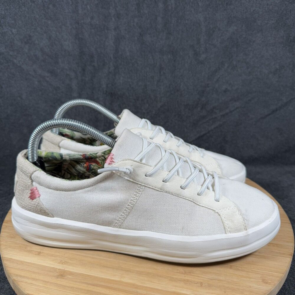 Hey Dude White and Pink Athletic Shoes
